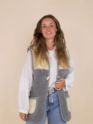Moonrise Wollweste Danica Wood grau