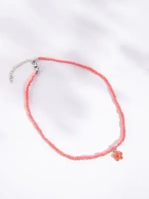 24 Colours Kette orange mit Blume