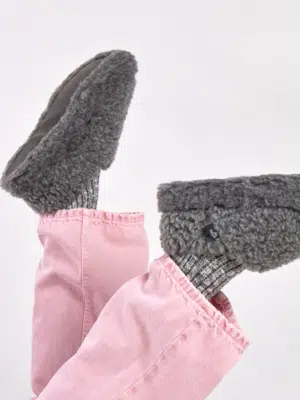 Rue de Wool Nordic Hausschuhe iron grey/ iron grey