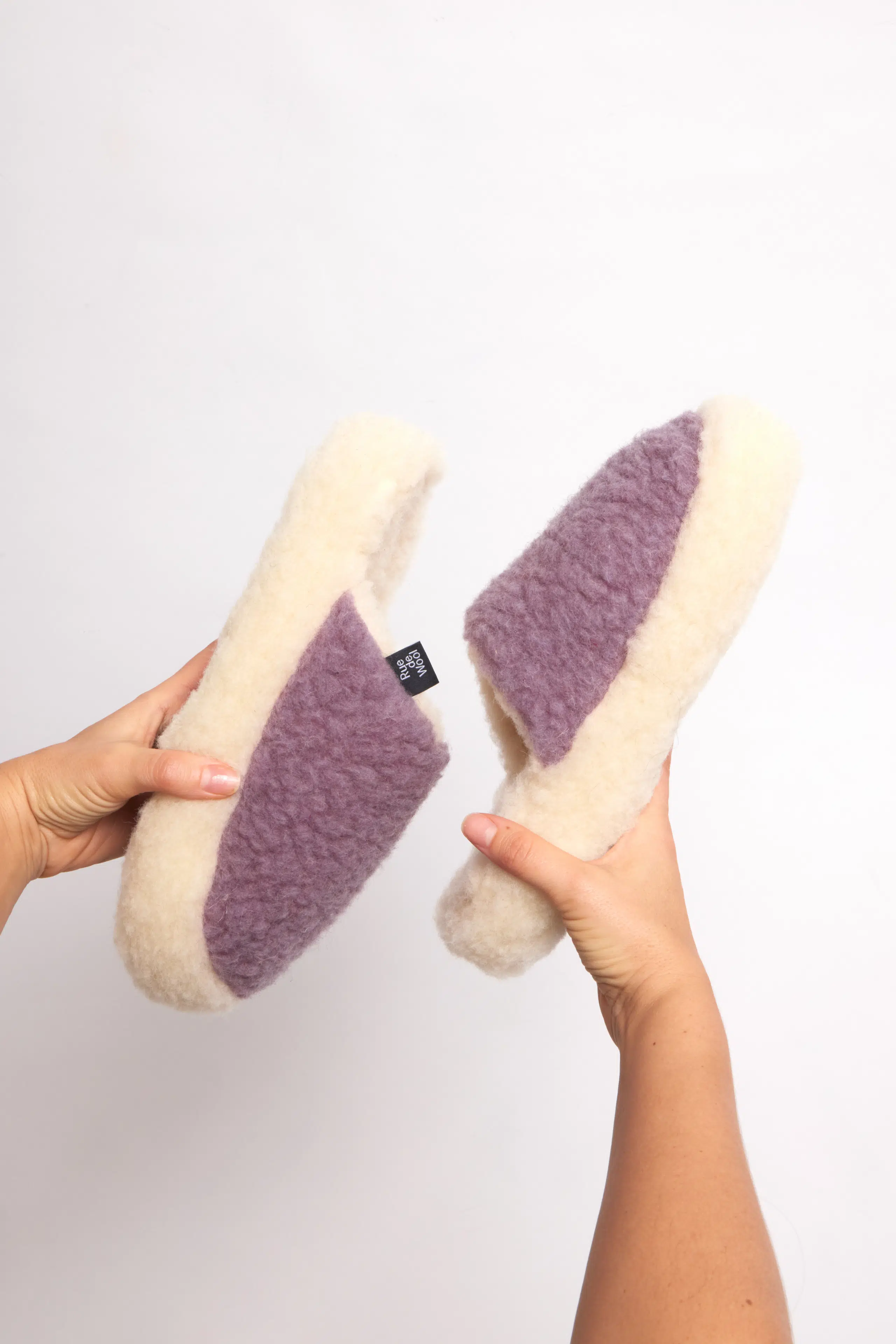 The Nordic Mule - Lavender Lilac Natural - 5 In Hand Rue de Wool The Nordic Mule Hausschuhe lavender lilac/ natural