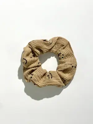 No Cream Happy Scrunchie beige