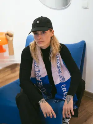 No Cream Schal CREAM rosa blau