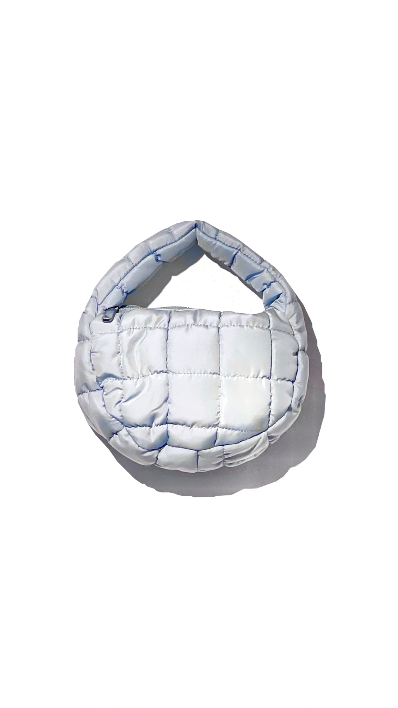 No Cream Handtasche Puffy gesteppt klein hellblau