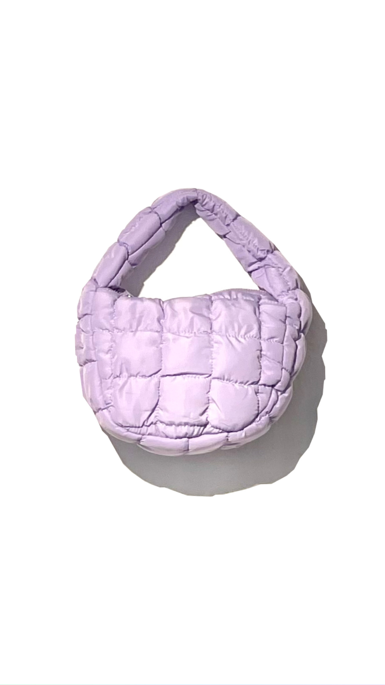 No Cream Handtasche Puffy gesteppt klein lila