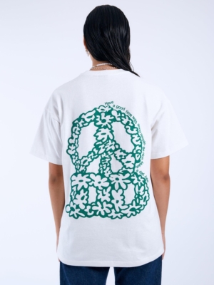 Dr.Denim T-Shirt Trooper Off white DD Peace