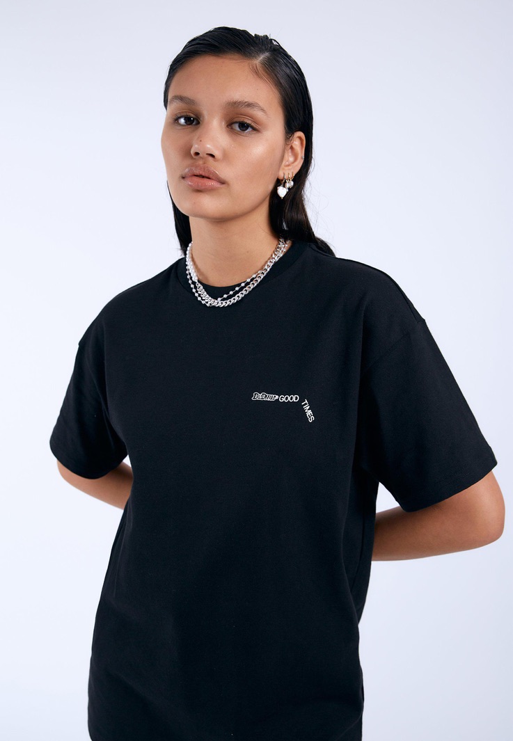 Dr.Denim T-Shirt Trooper Black DD Peace