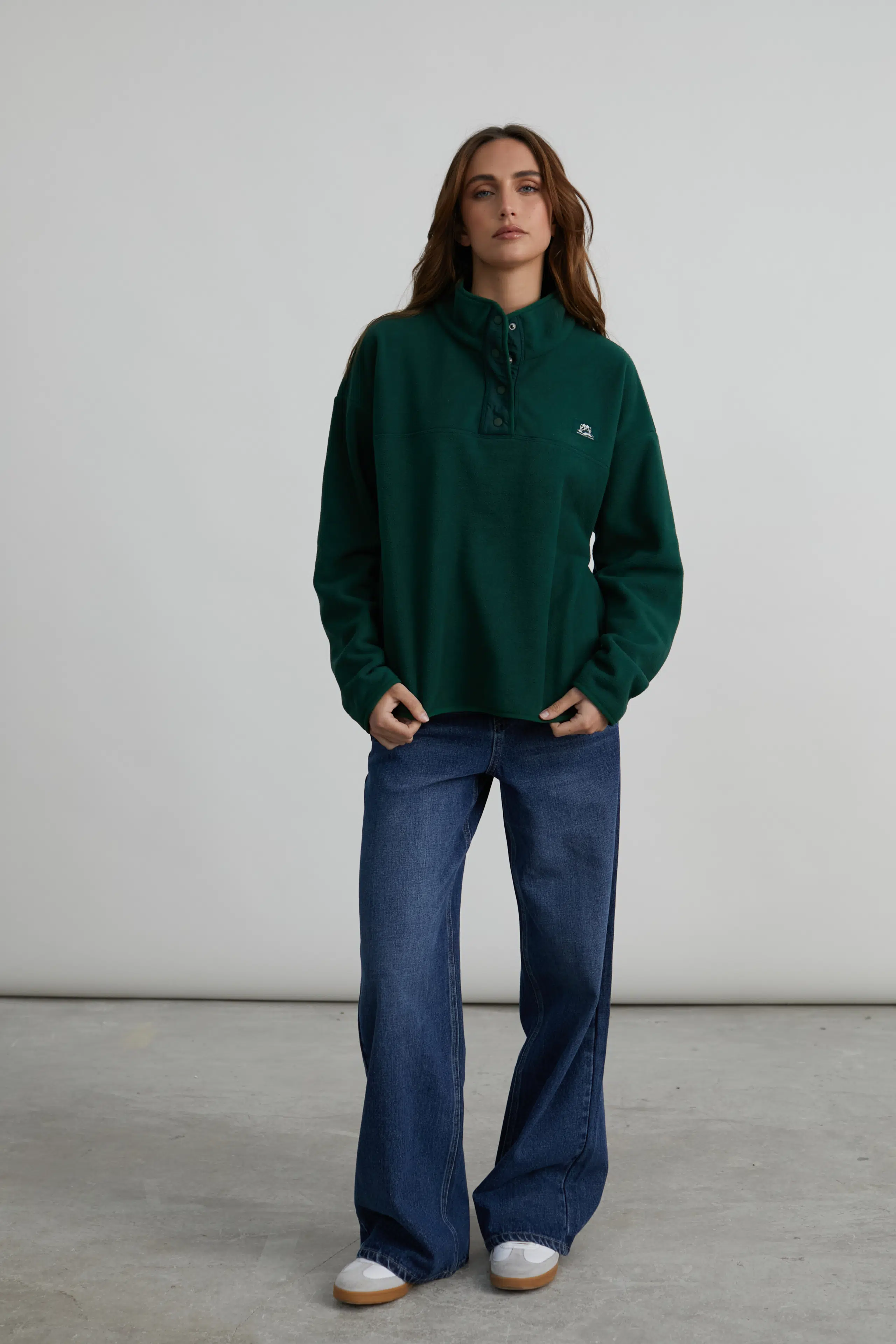 24 Colours Fleecepullover dunkelgrün 24 Colours Fleecepullover dunkelgrün