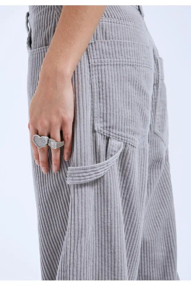 Dr.Denim Cordhose Faye Worker Light Grey Cord Dr.Denim Cordhose Faye Worker Light Grey Cord