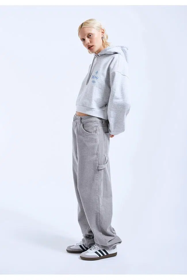 Dr.Denim Cordhose Faye Worker Light Grey Cord