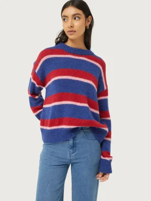 Compania Fantastica Strickpullover gestreift blau