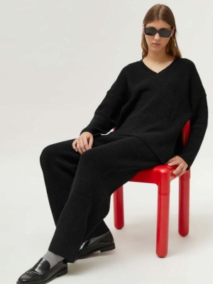 Compania Fantastica Strickpullover Schwarz