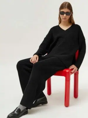 Compania Fantastica Strickpullover Schwarz