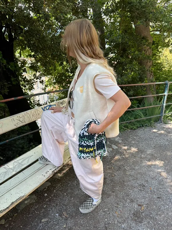 Teddyweste Vintage beige