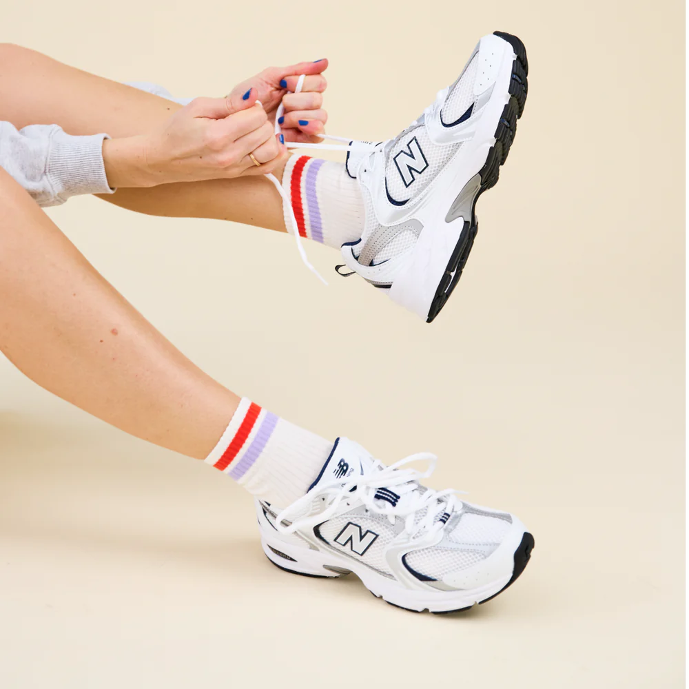 Popeia Socken The Sporty Ankle Lila Rot