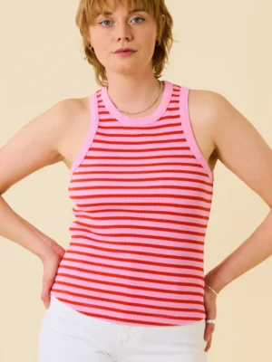 Popeia Top Gestreift Pink Rot
