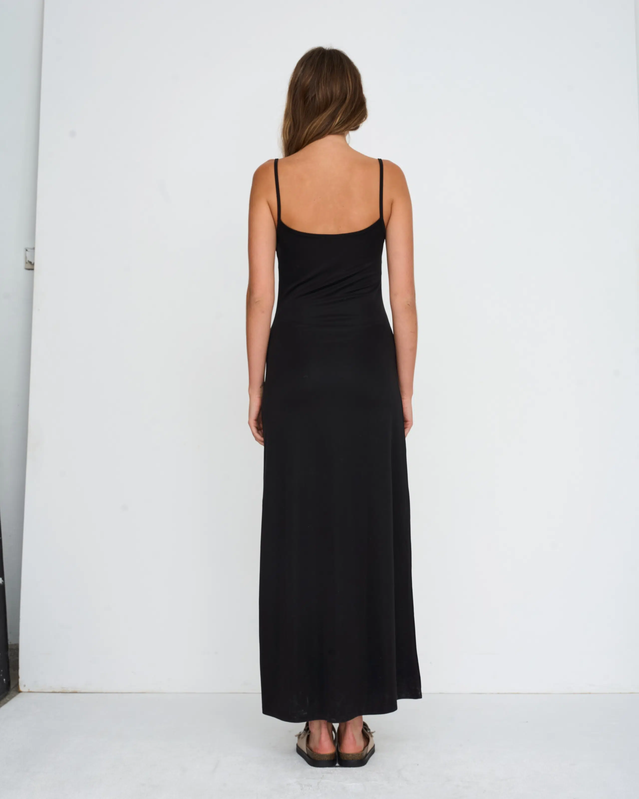 24 Colours Maxikleid schwarz