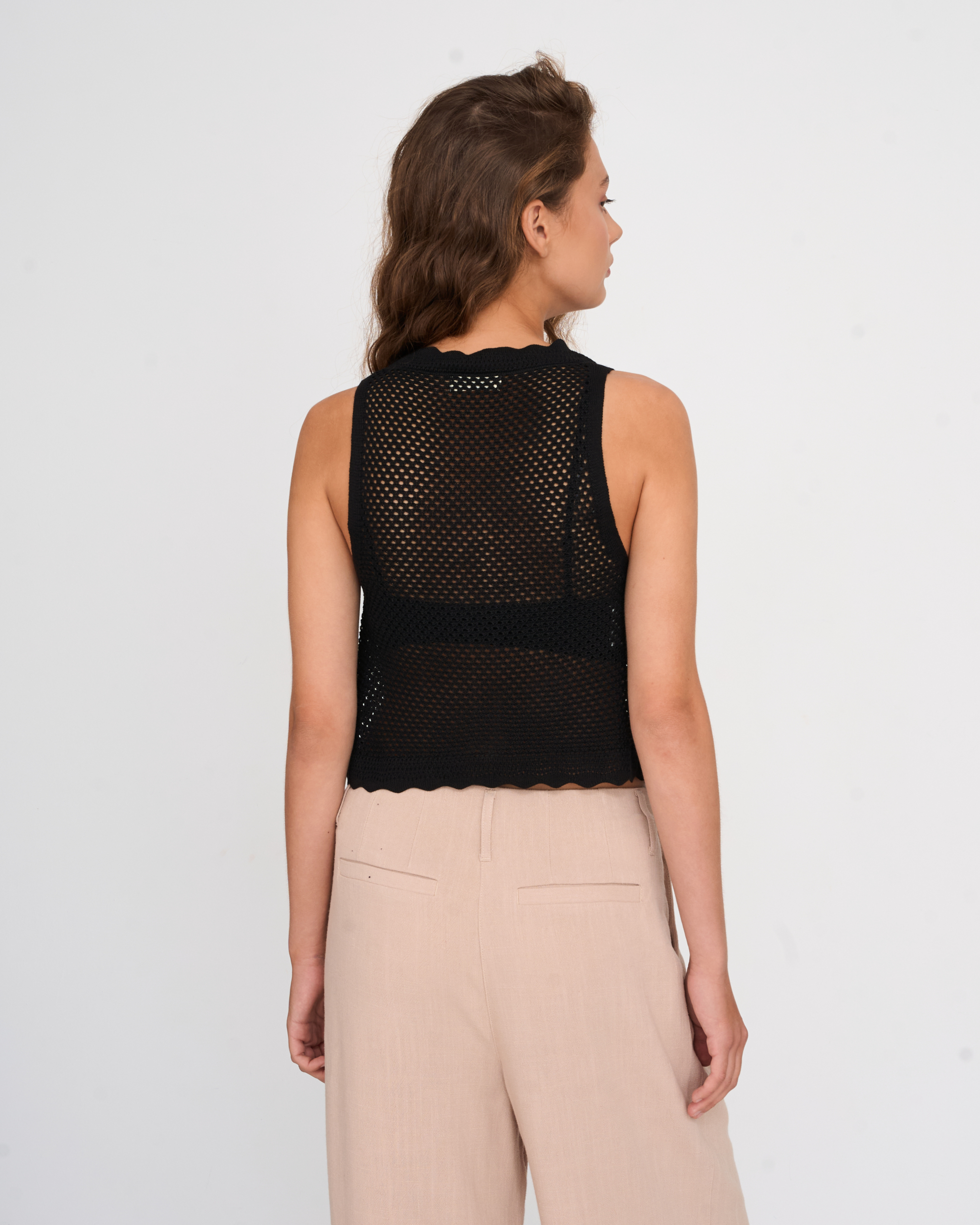 24 Colours Strickweste schwarz