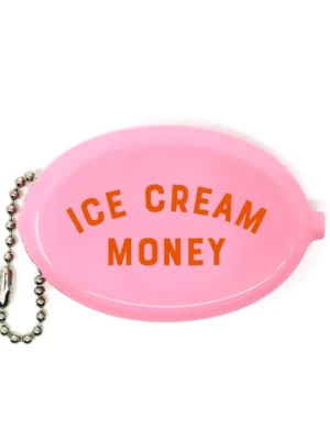 Three Potato Four Gummi Münzbeutel „Ice Cream Money“ rosa
