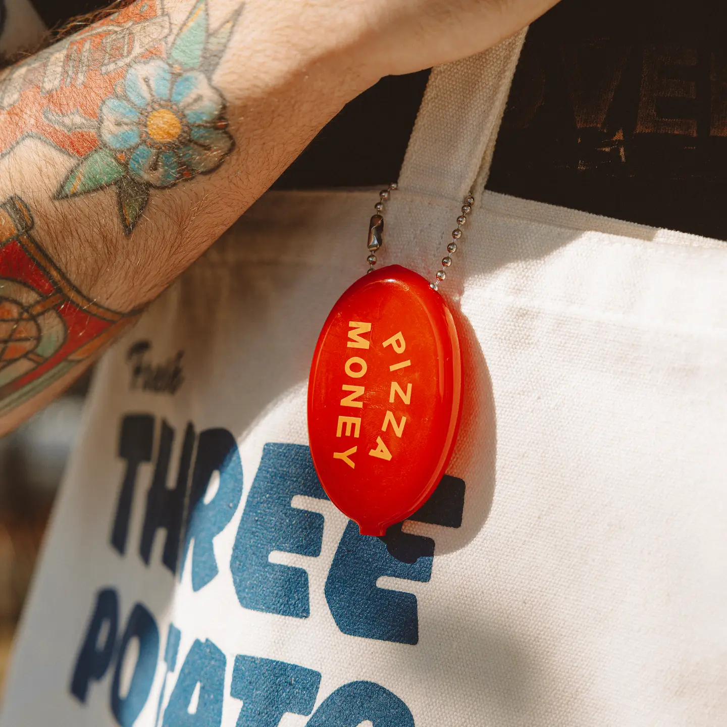 Three Potato Four Gummi Münzbeutel „Pizza Money“ rot Three Potato Four Gummi Münzbeutel „Pizza Money“ rot