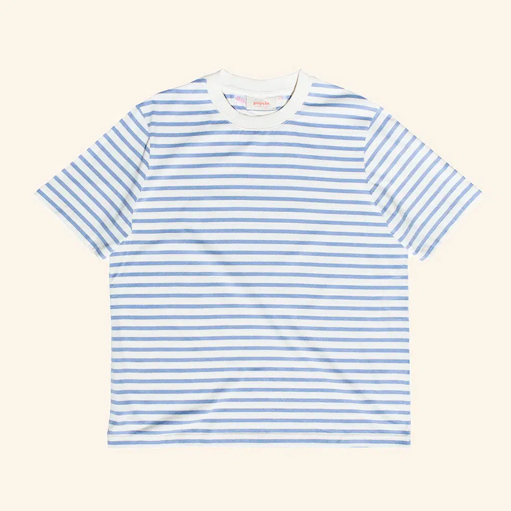 Popeia T-Shirt Gestreift Eisblau Popeia T-Shirt Gestreift Eisblau
