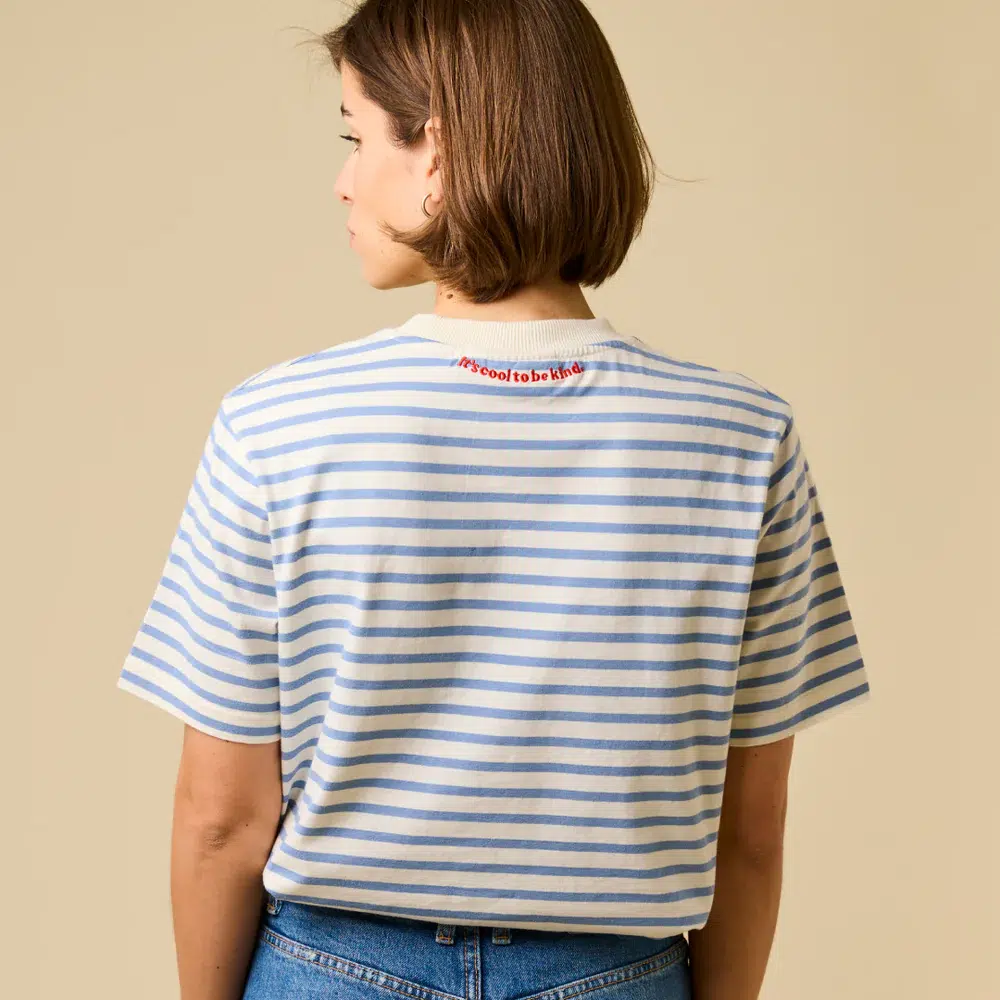 Popeia T-Shirt Gestreift Eisblau