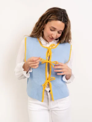 Mindtraveler Strickweste blau gelb
