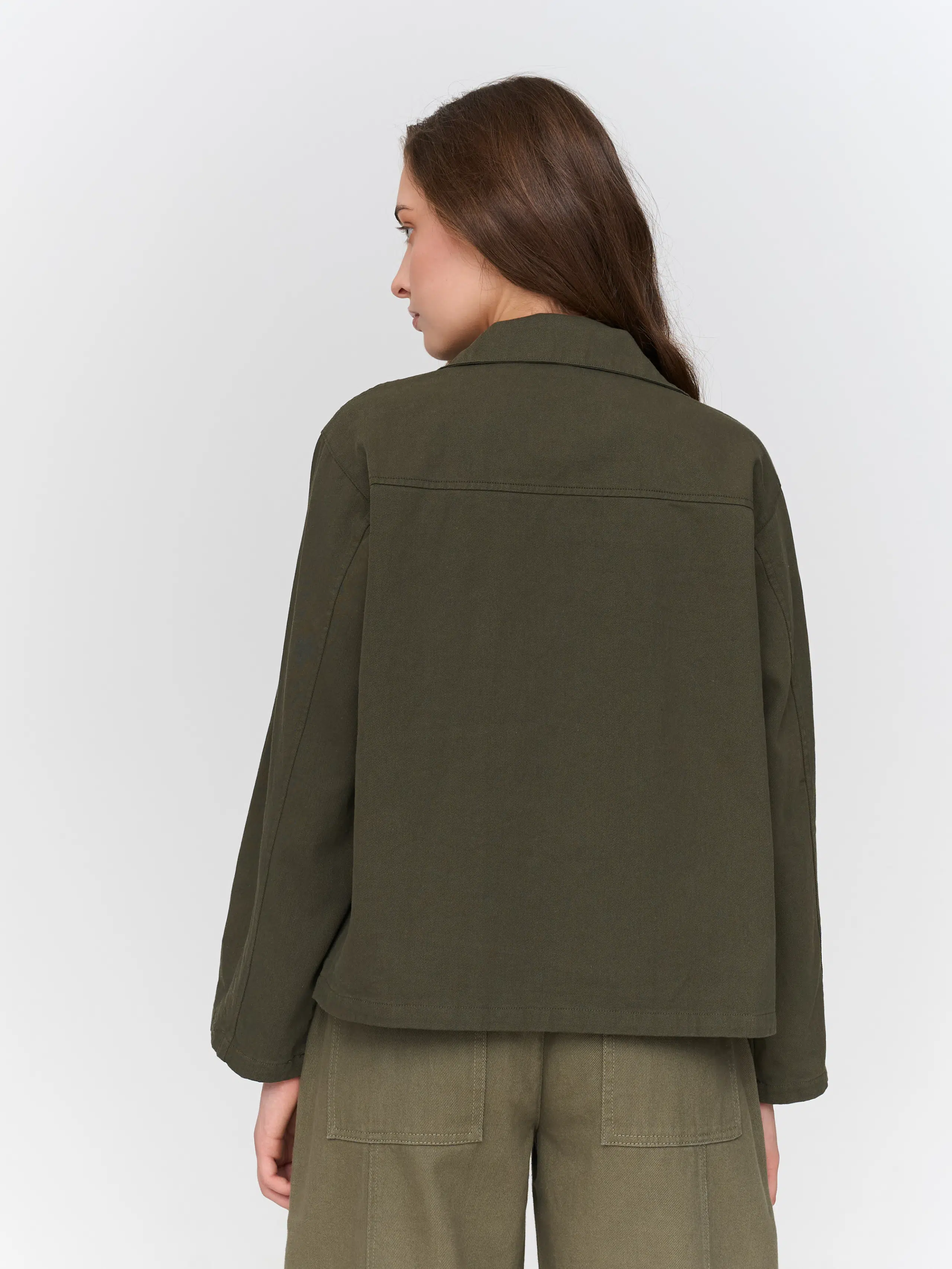 24 Colours Jacke dunkelgrün mit Bändern