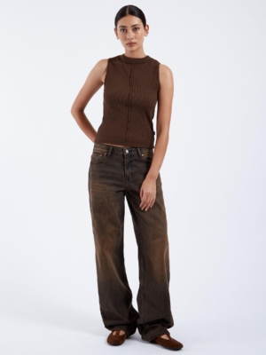 Dr.Denim Jeans Hill Jet Brown Used