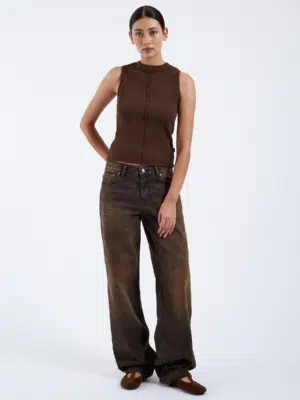 Dr.Denim Jeans Hill Jet Brown Used