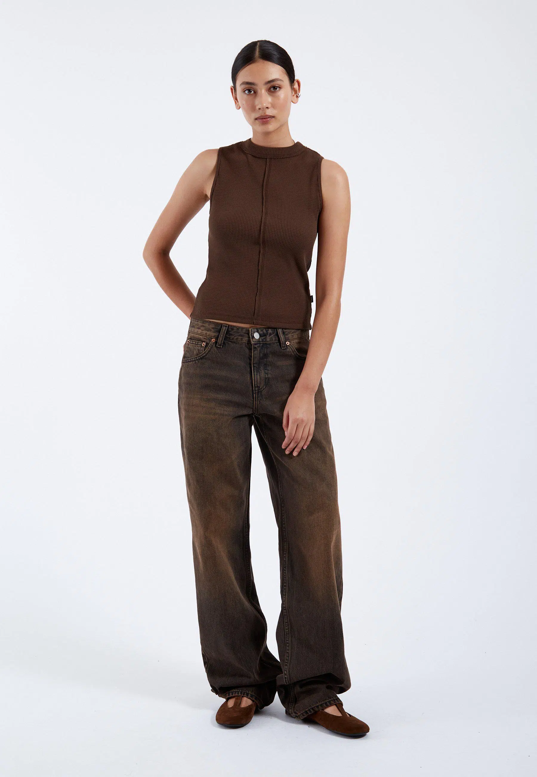 Dr.Denim Jeans Hill Jet Brown Used