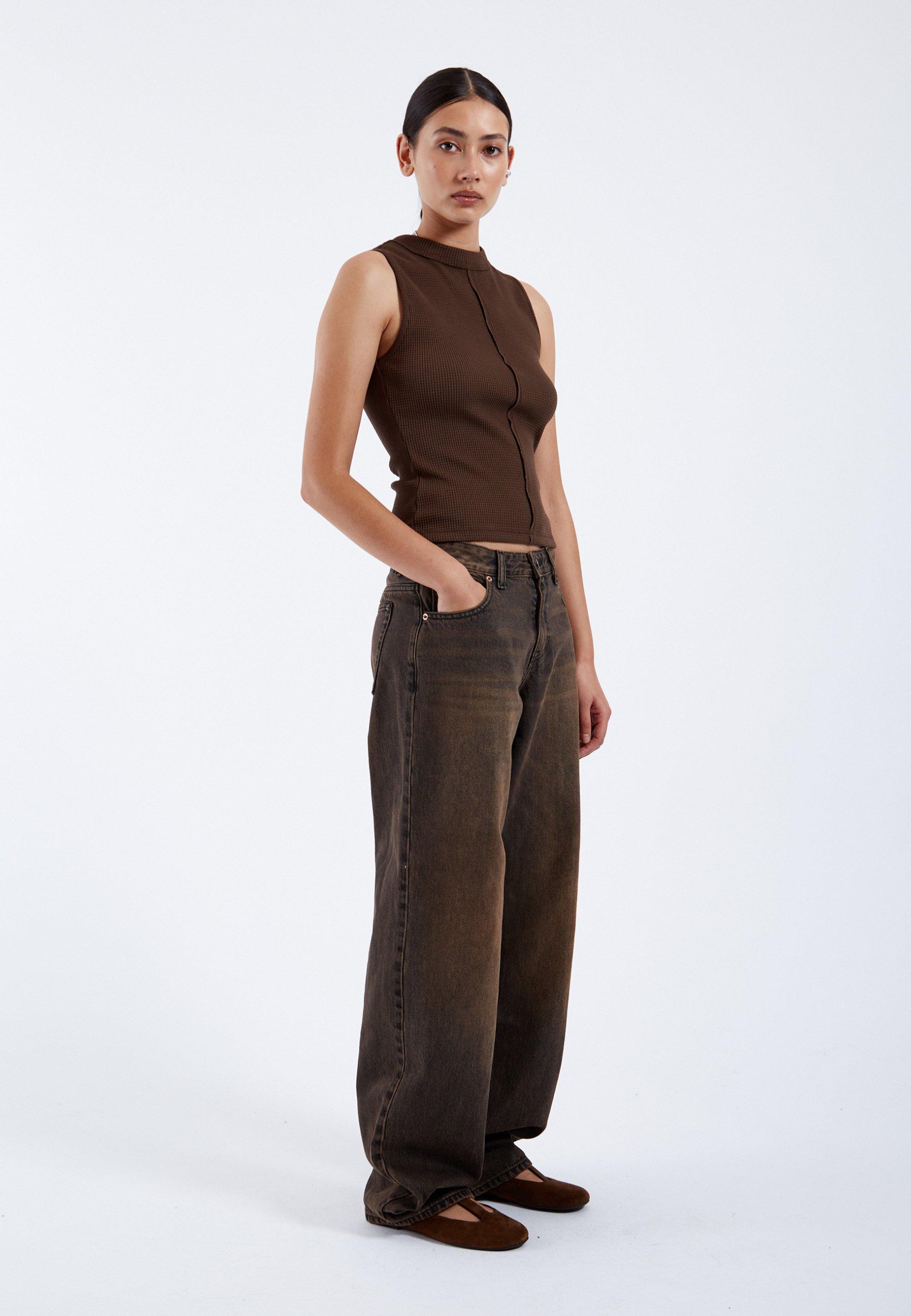 Dr.Denim Jeans Hill Jet Brown Used