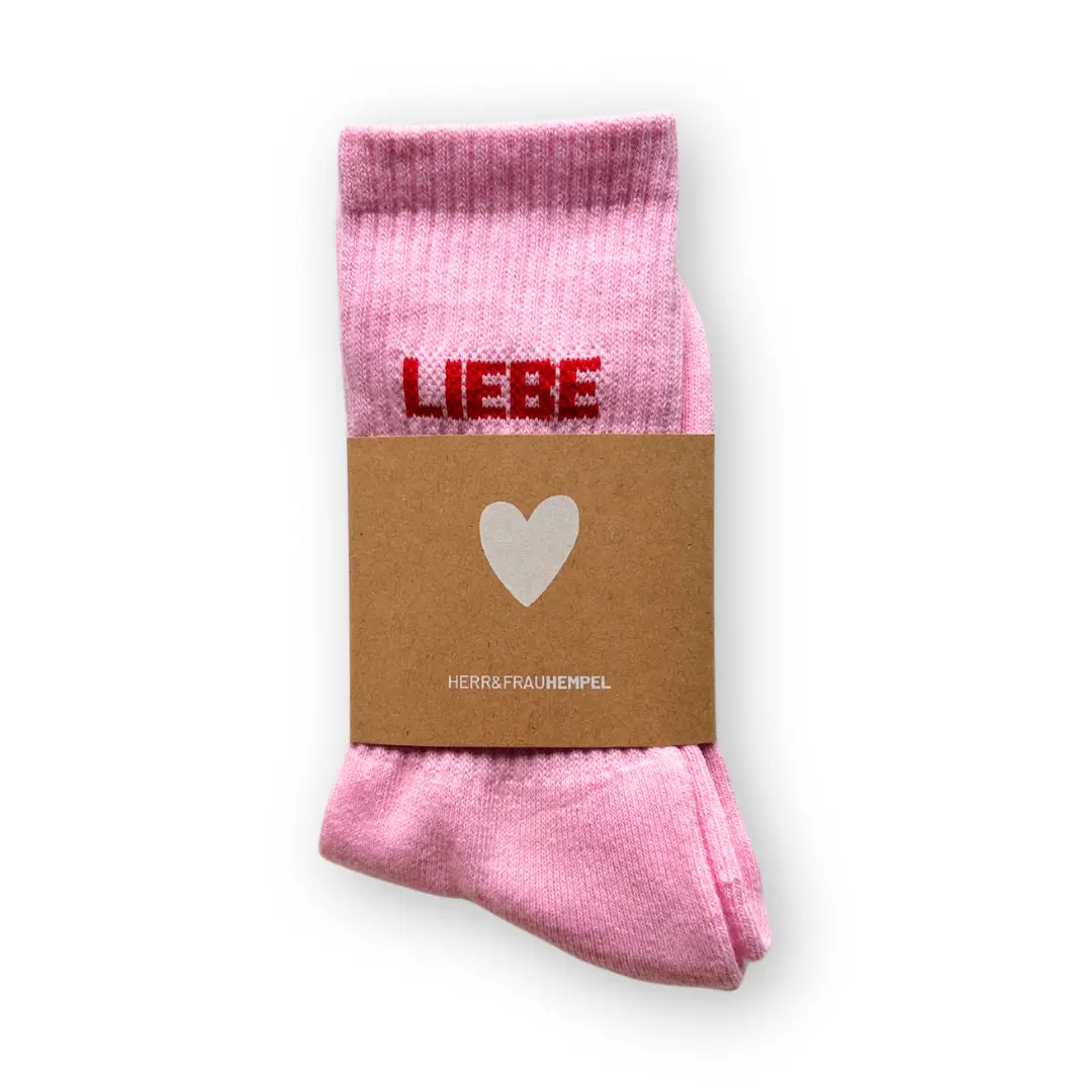 HERR&FRAUHEMPEL Socken Love rosa