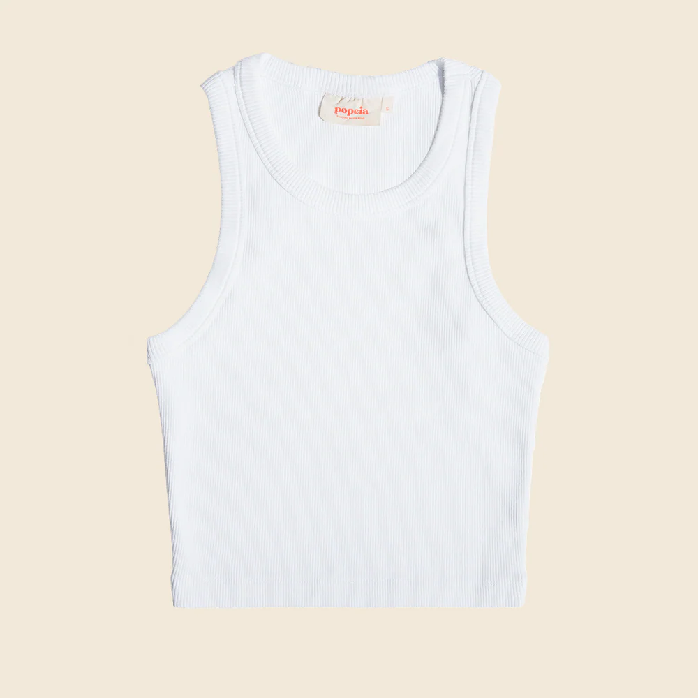 Popeia Top The 24/7 Crop Top Weiß