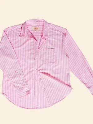 Popeia Langarmshirt Gestreift Pink/Rot