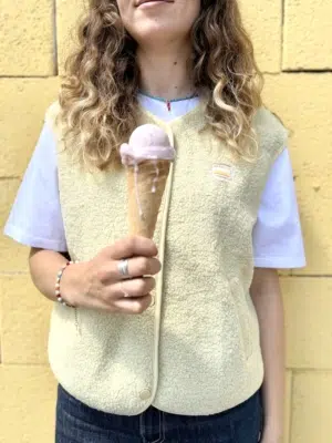 No Cream Teddyweste Vintage Gelb