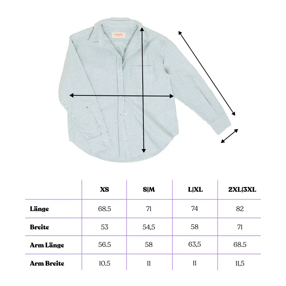 Popeia Langarmshirt Gestreift Grün/Weiß
