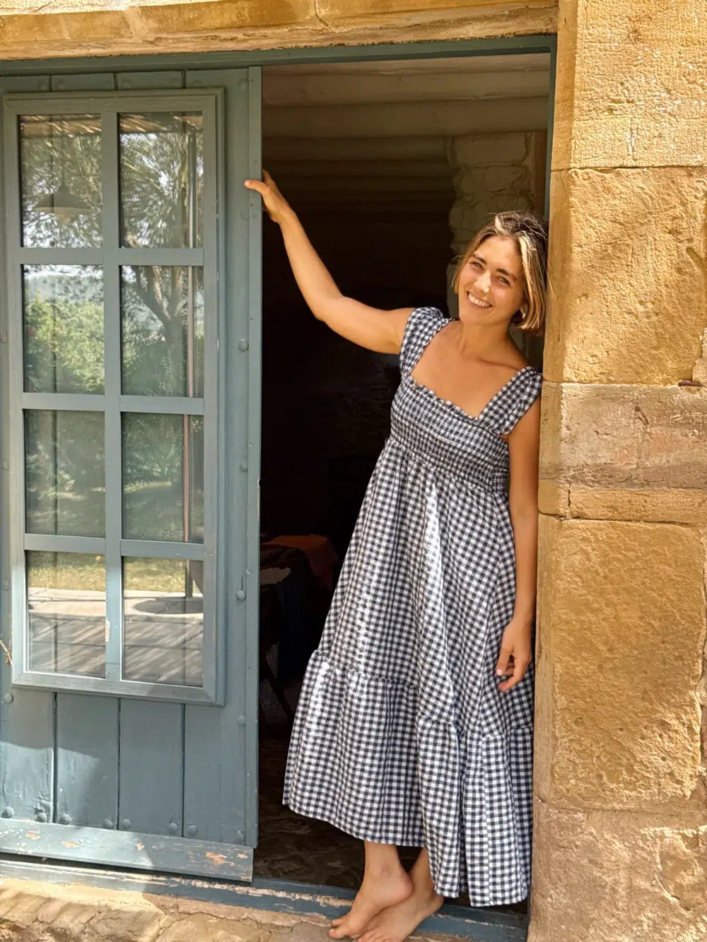 Mindtraveler Maxikleid Vichy Blau