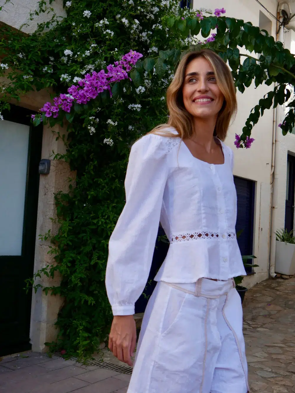 Mindtraveler Bluse Leinen weiss