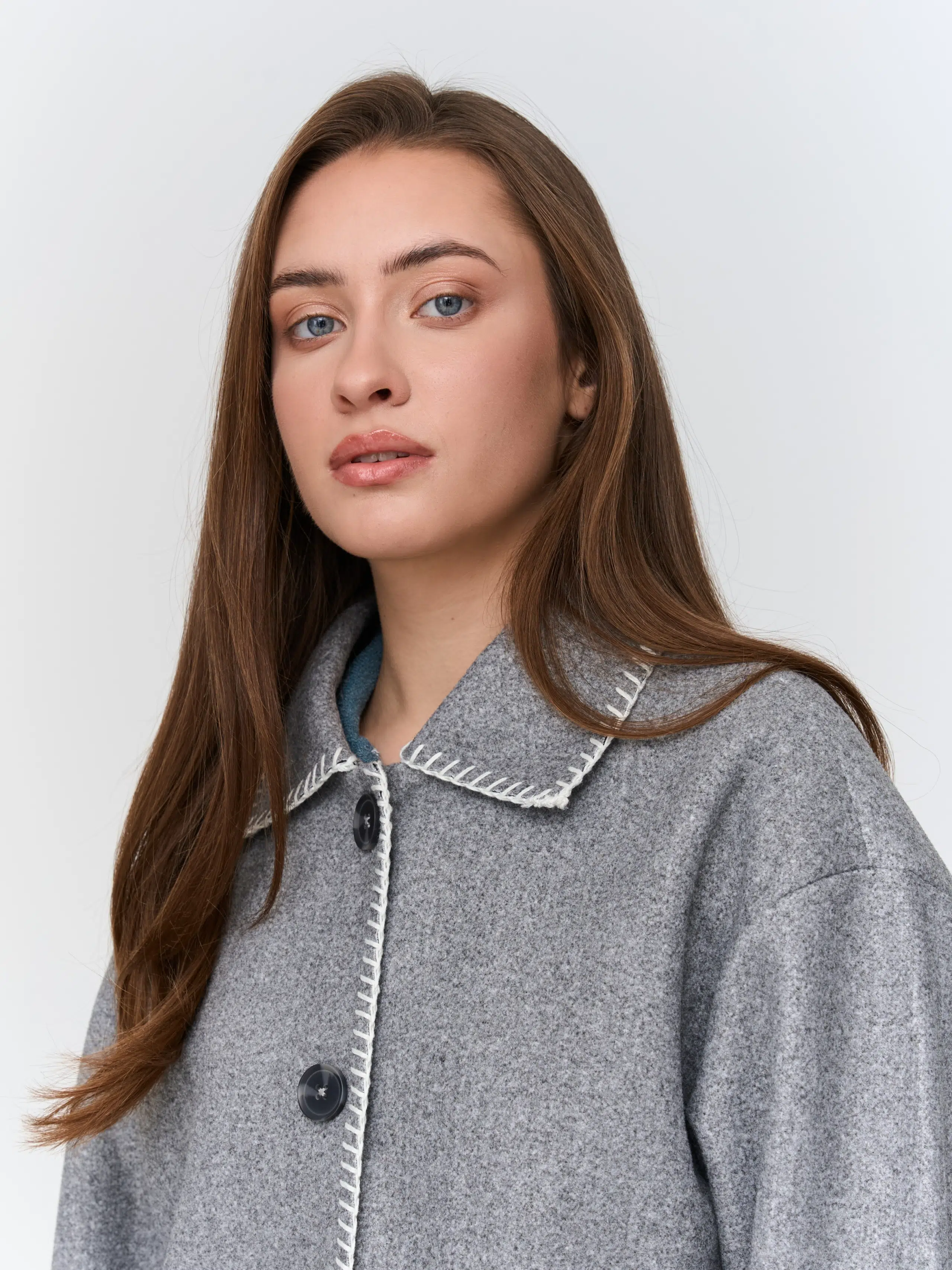 24 Colours Jacke mit Kragen grau 24 Colours Jacke mit Kragen grau