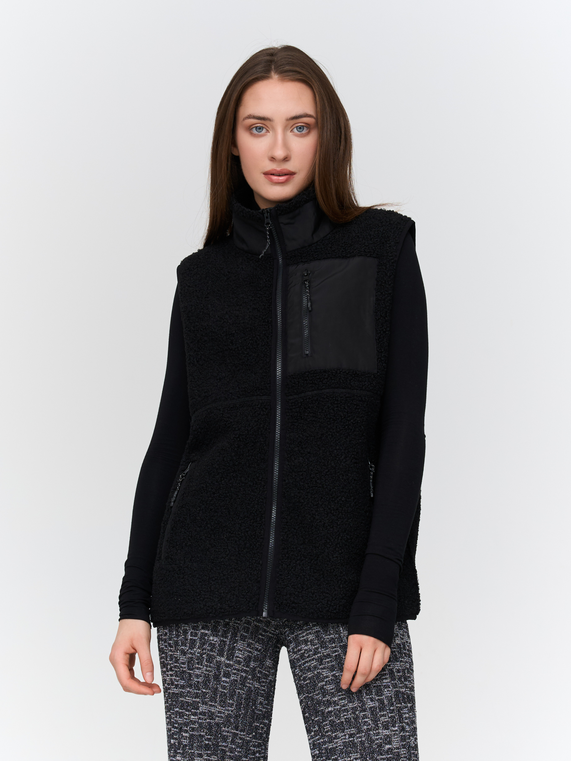 24 Colours Teddyweste schwarz