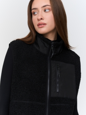 24 Colours Teddyweste schwarz