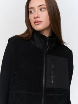 24 Colours Teddyweste schwarz