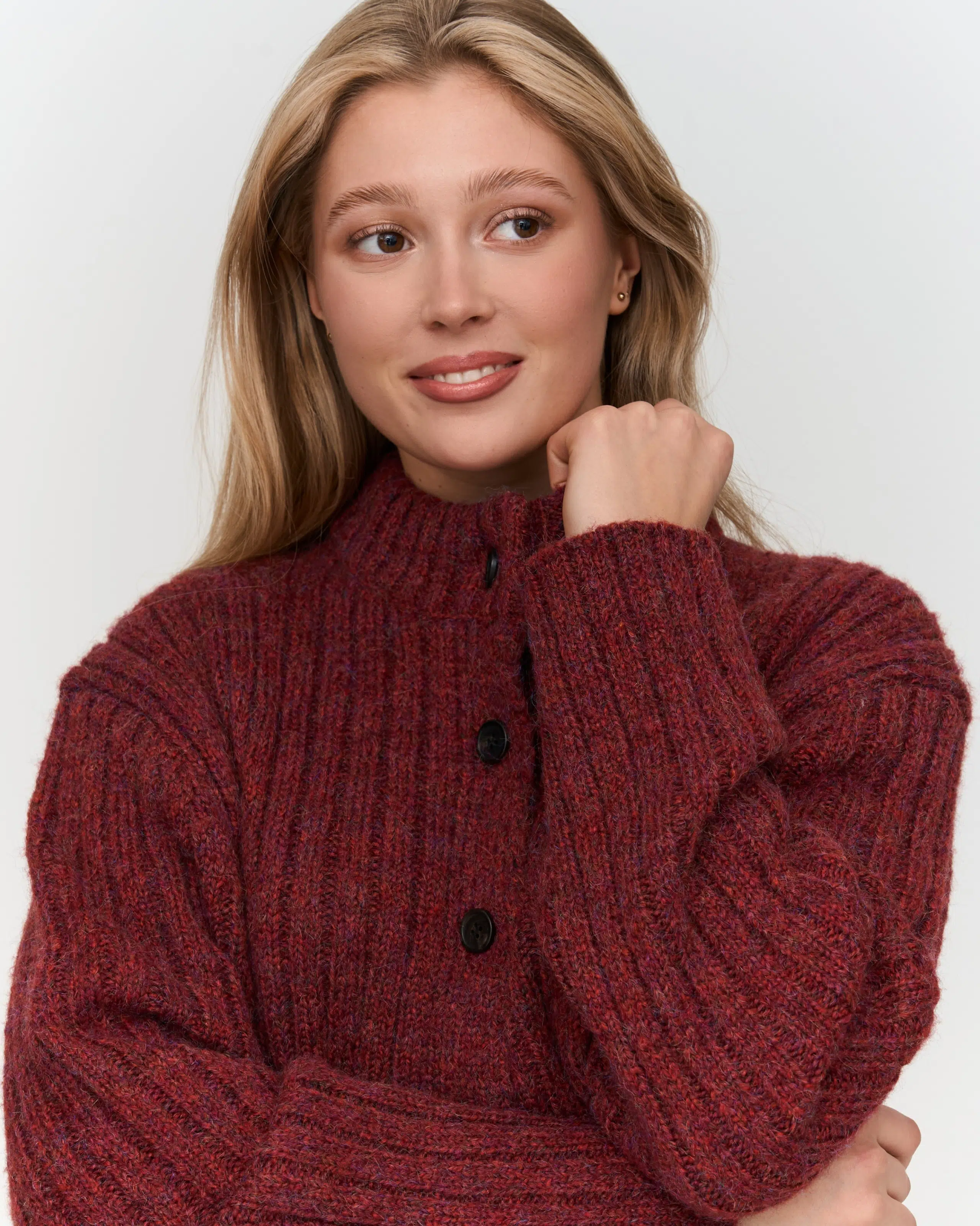 24 Colours Strickjacke dunkelrot