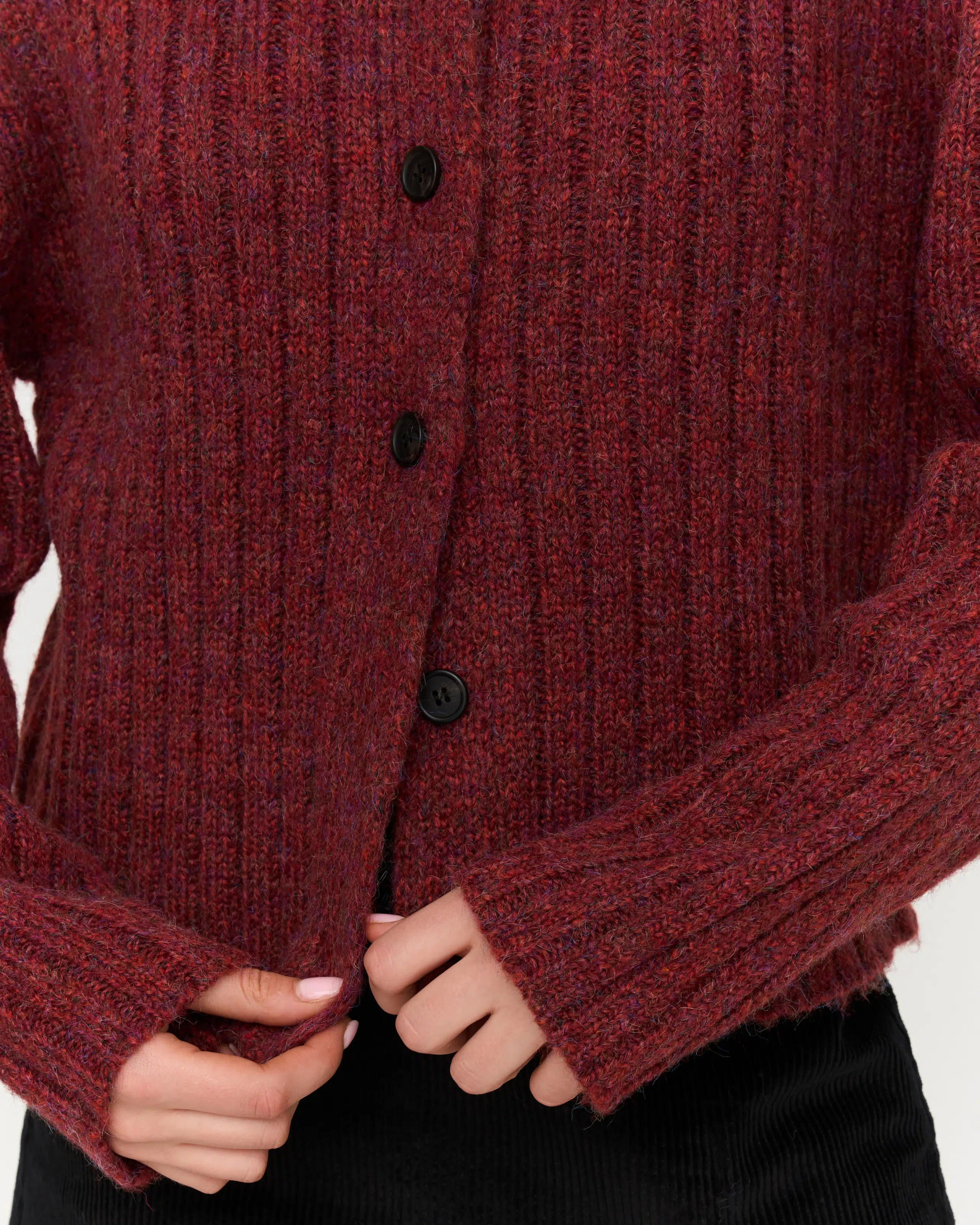 24 Colours Strickjacke dunkelrot 24 Colours Strickjacke dunkelrot