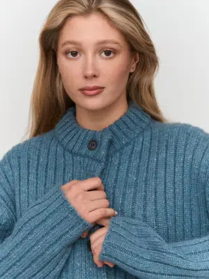 24 Colours Strickjacke blau