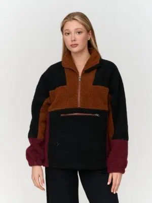 24 Colours Fleecepullover Weinrot