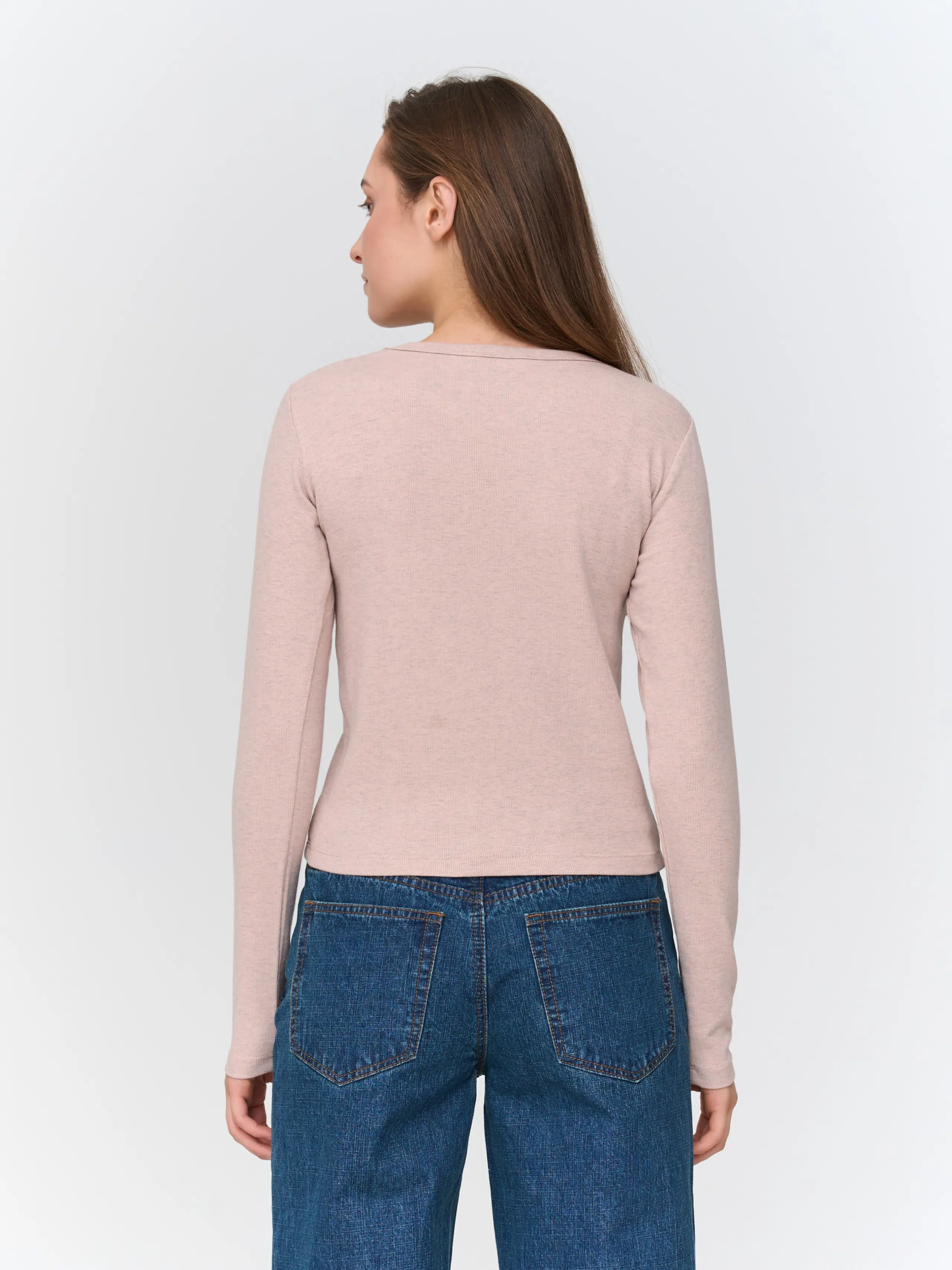 24 Colours Langarmshirt Beige