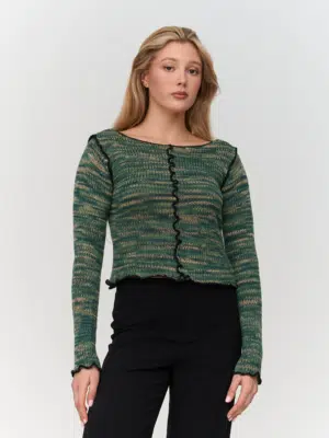 24 Colours Strickpullover Grün