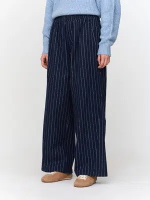 24 Colours Nadelstreifen Hose dunkelblau