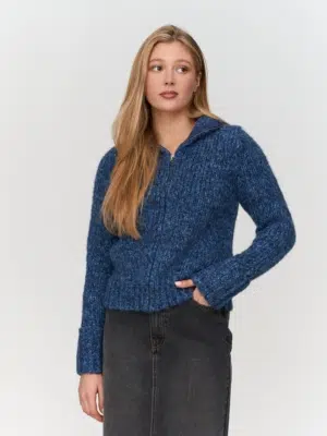 24 Colours Strickjacke Blau